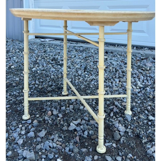 1980s Vintage Hand Painted Tray Top Coffee Table For Sale - Image 5 of 7
