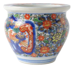 Japanese Imari Porcelain Flower Can from Tezuka Kinsei, 1920s