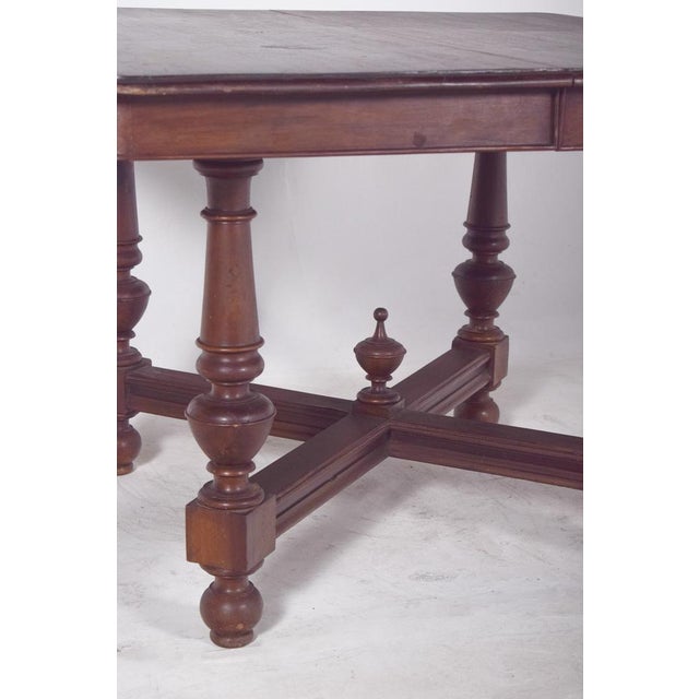 European Square Extendable Dining Table, 1890s For Sale - Image 5 of 13