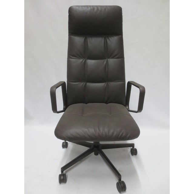 Brown Walter Knoll Leadchair Soft Executive High Back Office Chair in Cigar (New) For Sale - Image 8 of 8
