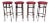 Set of 4 Barstools by Michael Thonet for Thonet Furniture, Usa 1960's For Sale