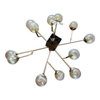 Art Deco Metal Savoy Chandelier For Sale