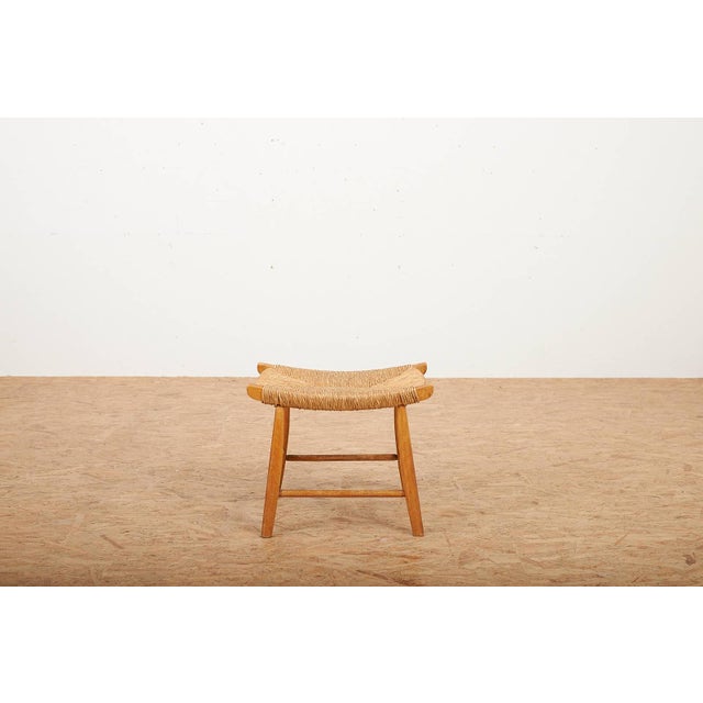 Ticino Stool in Wood with Wickerwork Seat For Sale - Image 11 of 11
