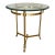 Mid-Century Italian Style Brass & Glass Cocktail Table With Sculptural Hooved Feet For Sale