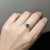 Blue Ceylon Sapphire Ring with Earth Mined Diamonds in Solid 14k Rose Gold Pear 6x4 For Sale In Columbus - Image 6 of 6
