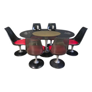 Space Age Dining Set from Chromcraft, 1970s, Set of 7 For Sale