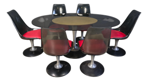 Space Age Dining Set from Chromcraft, 1970s, Set of 7