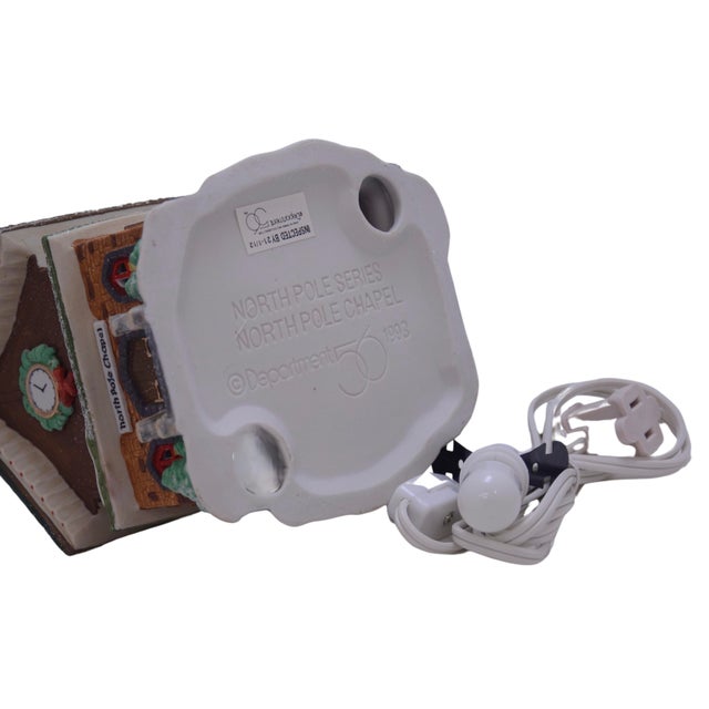 1990s North Pole Chapel Porcelain Lit Building For Sale - Image 5 of 7