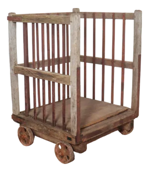 Scrubbed Oak Log Bin, 1890s