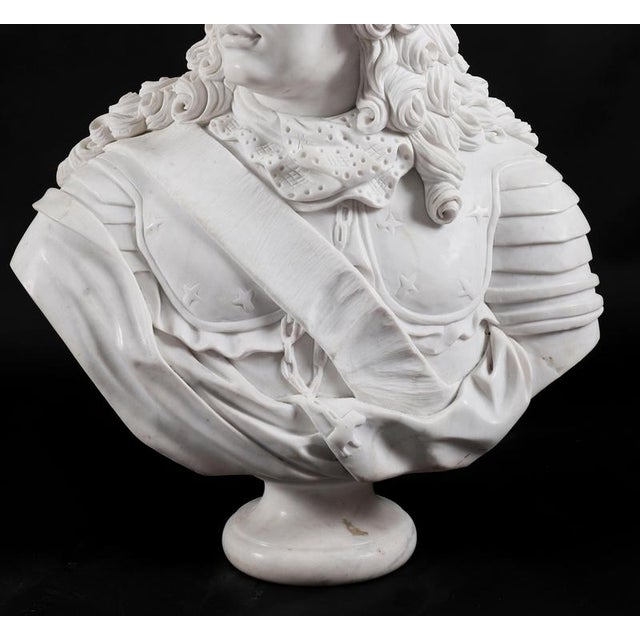 Antique 20th Century Italian Marble Bust of a Nobleman in Armour For Sale - Image 14 of 18