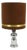Large Table Lamp in Chrome Base and Brown Velvet Lampshade from Aro-Leuchten, 1970s For Sale