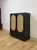 Modern Bobby Berk Modern Black Tallboy Cabinet, Beige Oval Cane Inlay MCM Style For Sale - Image 3 of 12