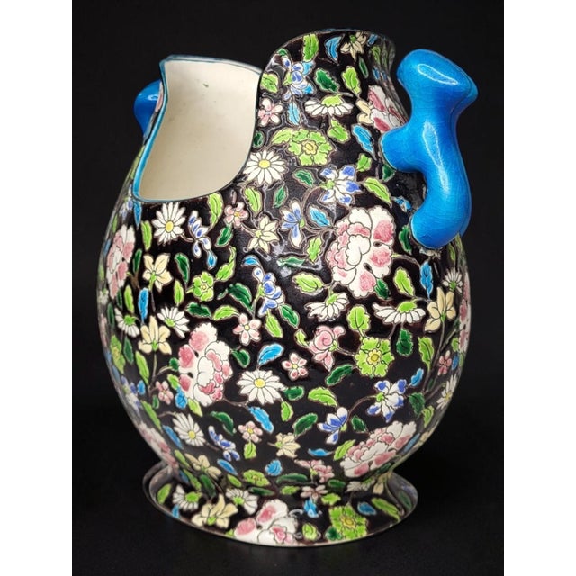 Gueulard Vase in Glazed Ceramic from Gien, 1890s For Sale - Image 3 of 7