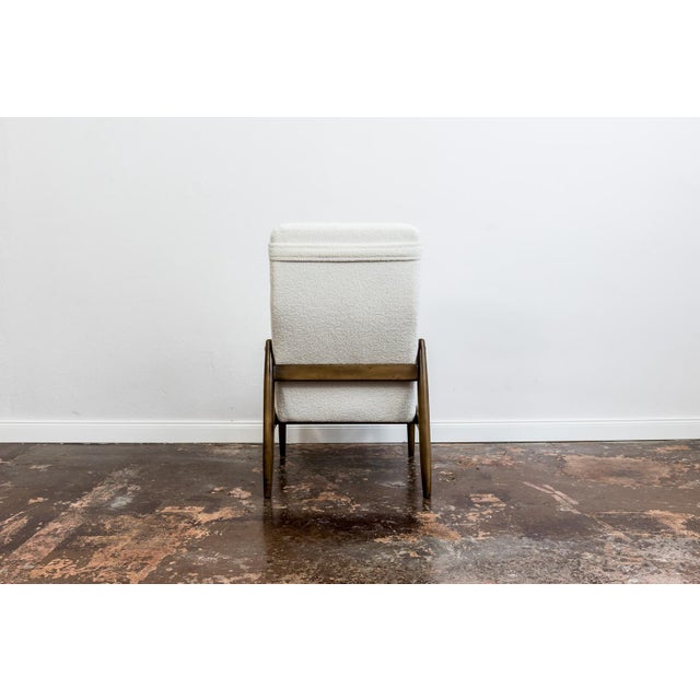 Wood Mid-Century Modern High Back Lounge Chair by Edmund Homa, Poland, 1960s For Sale - Image 7 of 15