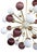 Italian 21st Century Nova Polished Brass Mixed Amethyst White Murano Sputnik Chandelier by Fabio LTD For Sale - Image 3 of 5