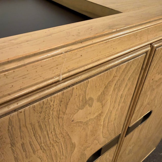 Drexel Preface Campaign Style Credenza With Bar Extending Top For Sale In Cleveland - Image 6 of 10