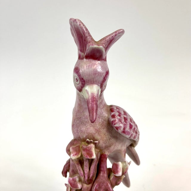 1990s Chinoiserie Porcelain Bird on Flowering Tree For Sale In San Francisco - Image 6 of 10