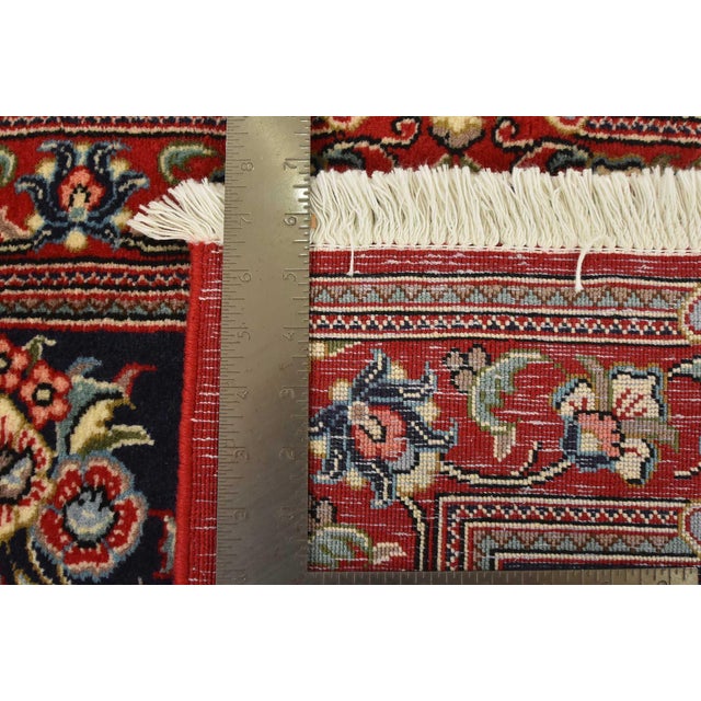 Qom Rug 2’8” X 3’11” Blue Wool Vintage Traditional Hand-Knotted Carpet For Sale - Image 10 of 10