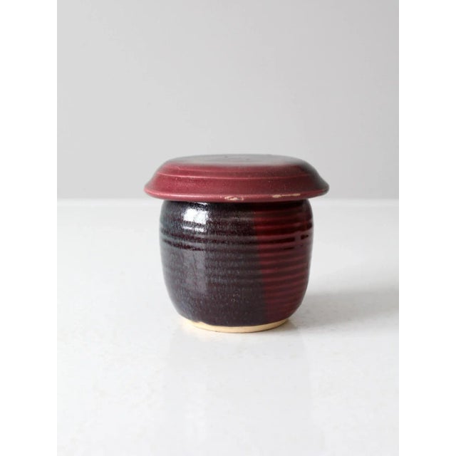 Contemporary Vintage Studio Pottery Jar For Sale - Image 3 of 12