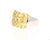 Contemporary Yellow Sapphire White Gold Statement Ring, Size 7 For Sale - Image 3 of 6