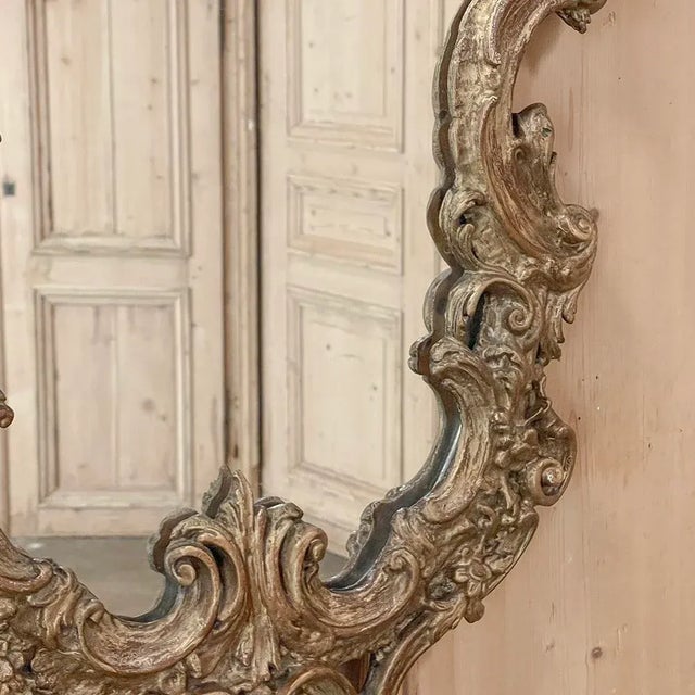 Antique Italian Baroque Giltwood Wall Mirror For Sale - Image 11 of 12