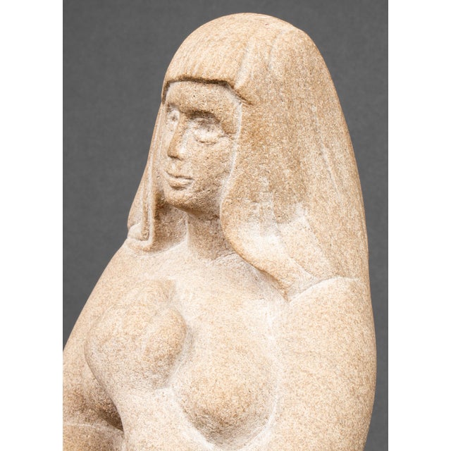 J. Todak Nude Woman Carved Stone Sculpture For Sale - Image 4 of 8