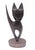 Offered is an artisan crafted handcarved wood cat figurine likely made in the Philippines circa. 1950s to 1960s. It...