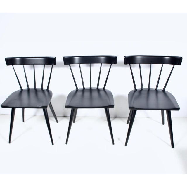 Set of 8 Attributed to Paul McCobb Planner Group Black Dining Side Chairs For Sale - Image 6 of 18