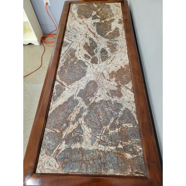 Theodore and Alexander Carved Mahogany and Marble Console Table For Sale - Image 10 of 12