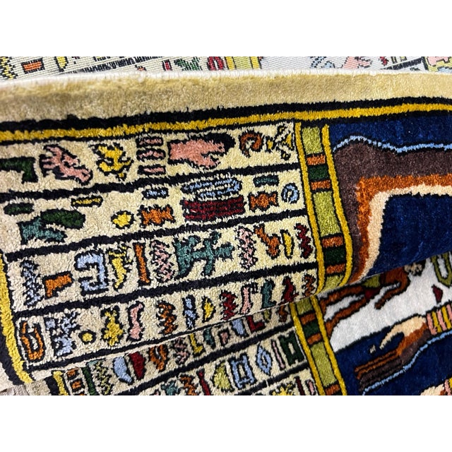 Handmade Silk Egyption Tapestry Area Rug For Sale In New York - Image 6 of 12