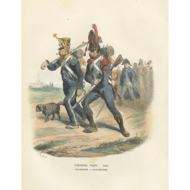 Mid 19th Century After Horace Vernet, Voltigeur and Carabinier, 1843, Paper For Sale - Image 5 of 9