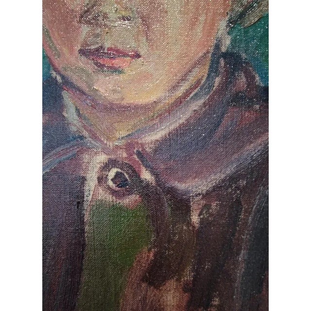 1980s Janebé Weber, Portrait d'enfant portant une carafe, 1994, Oil on Canvas, Framed For Sale - Image 5 of 10