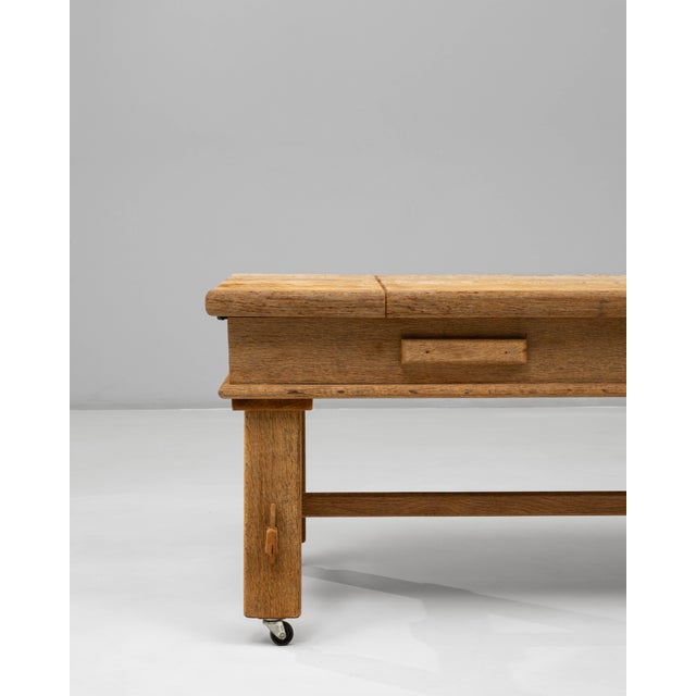 Mid 20th Century French Oak Bar Table With Hidden Storage For Sale - Image 9 of 18