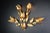 Vintage German Gilded Metal Floral Leaf Monumental Wall Sconce by Hans Kögl, 1970s For Sale - Image 6 of 11