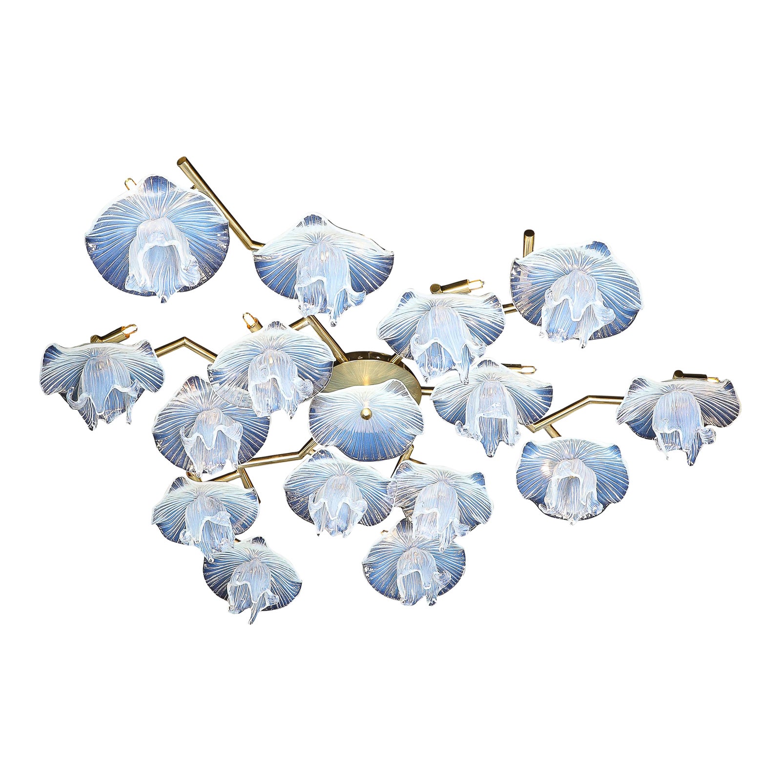 Modernist Hand-Blown Opalescent Murano Glass 