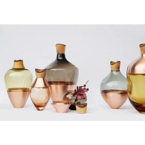 Small Candy Apricot India Vase by Pia Wüstenberg For Sale - Image 11 of 12