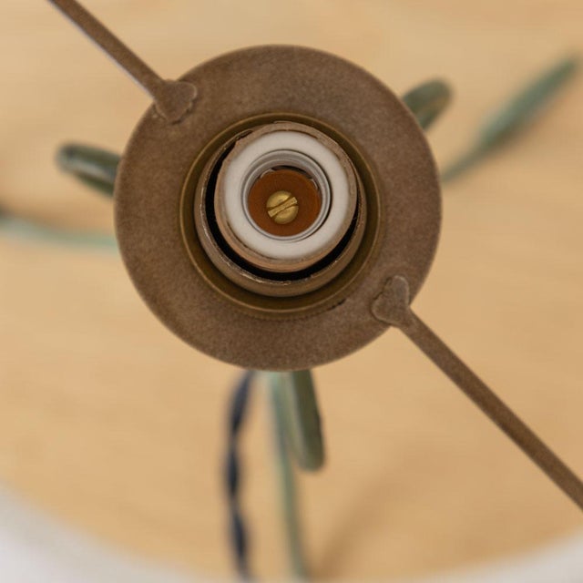 1940s French Painted Iron Scroll Lamp For Sale - Image 11 of 13