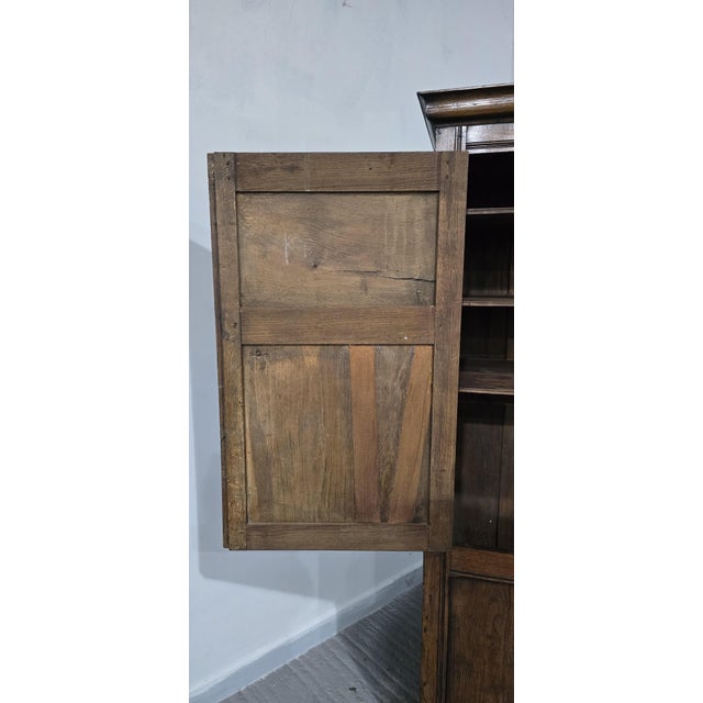 Oak Food Cupboard with Iron Hinges and Handles, 1920 For Sale - Image 11 of 14