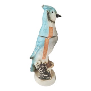 1960s Jim Beam “Beam’s Trophy” Blue Jay Figural Bourbon Decanter – Western Americana, 13” For Sale