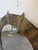 Brutalist Round Hammered Gold-Tone Metal Mirror, 1950s For Sale - Image 17 of 18