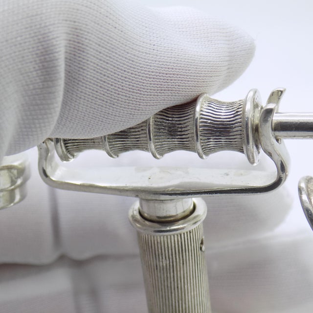 Silver Vintage Italian Handmade Genuine Sterling Silver Large Old Dial Phone Figurine Sculpture For Sale - Image 8 of 14