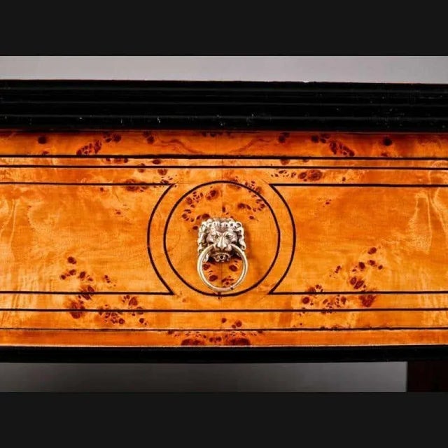 Brown 20th Century English Style Writing Table in Beech For Sale - Image 8 of 13