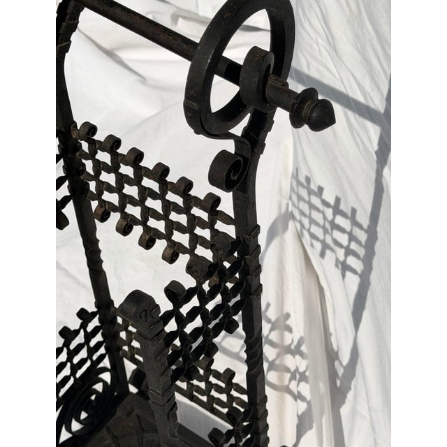 Late 19th Century Thomas Jekyll (Attr.) (1827-1881) Cast and Wrought Iron Walking Stick Stand, Umbrella Stand, or Fire Place Tool Stand c.1875 For Sale - Image 5 of 12