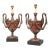 1990s Hendrix Allardyce Neoclassical Silver Giltwood & Red Painted Urn Form Table Lamps - a Pair For Sale