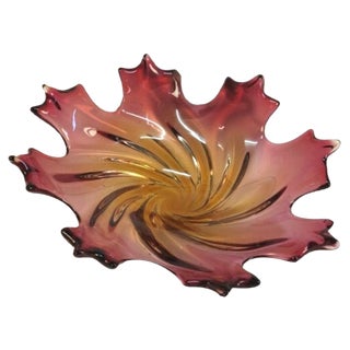 Italian Murano Glass Bowl, 1950s For Sale