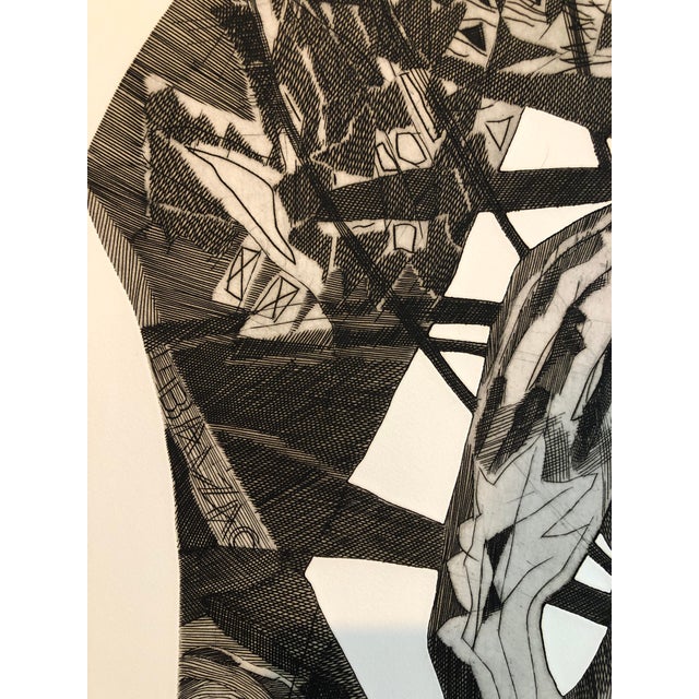 Henri Georges Adams, Surrealist Carborundum Etching, Homage a Rodin, c.1960 For Sale In Miami - Image 6 of 11