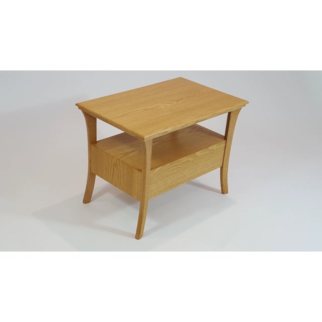 Transitional Blonde Ash End Table For Sale - Image 4 of 9
