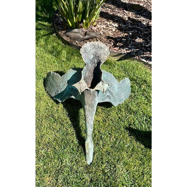 1920s Pair of Large Japanese Bronze Garden Duck Sculptures – Verdigris Patina, Life-Size Waterfowl Statues For Sale - Image 14 of 18