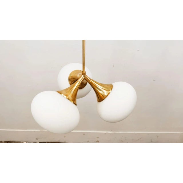 Sputnik Pendant in Brass with Three Suspensions For Sale - Image 12 of 17
