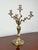 French Vintage Brass Louis XV Style Four Light Candelabra For Sale - Image 3 of 8